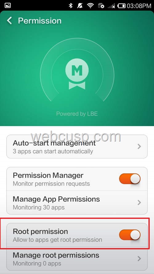 redmi-note-checking-root-permission-management-active-after-root