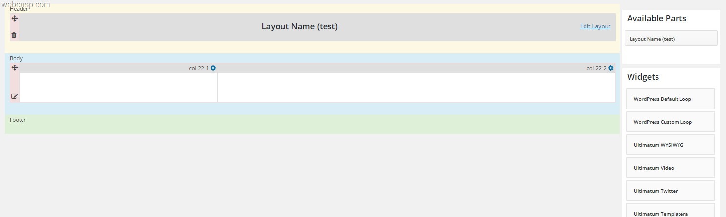 Ultimatum Partial Layouts