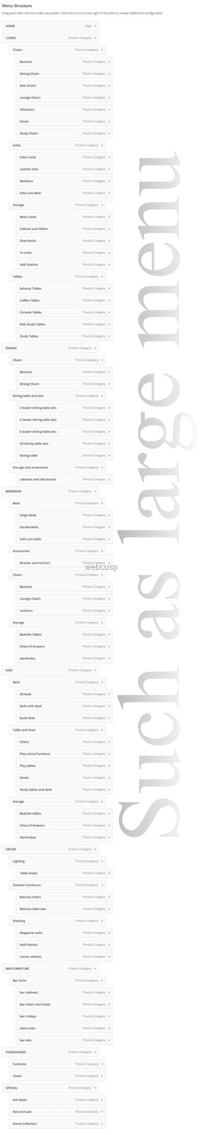 Very Large WordPress Menu