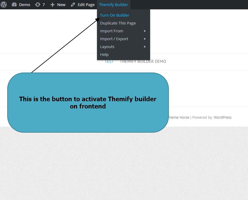 Themify Builder Editor button