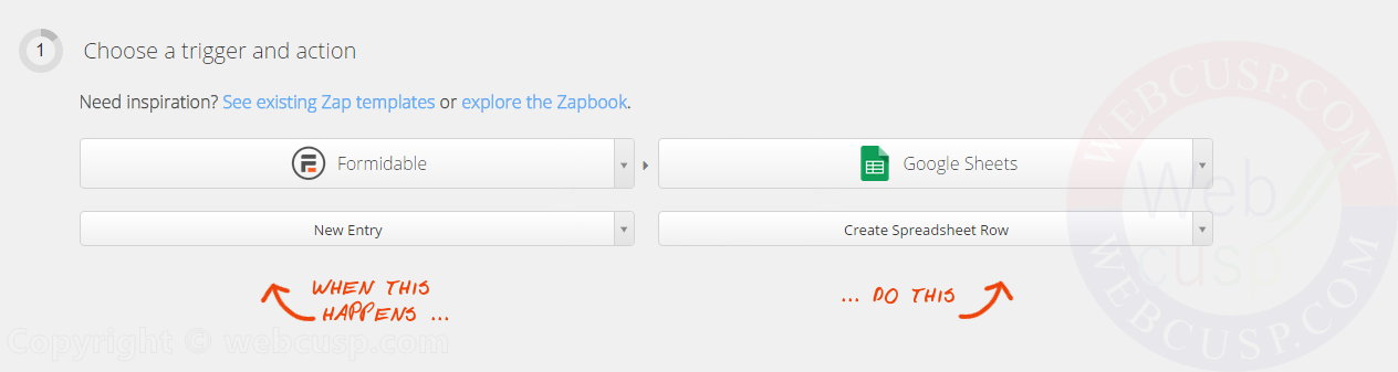 Formidable Pro to Google Spreadsheet Row