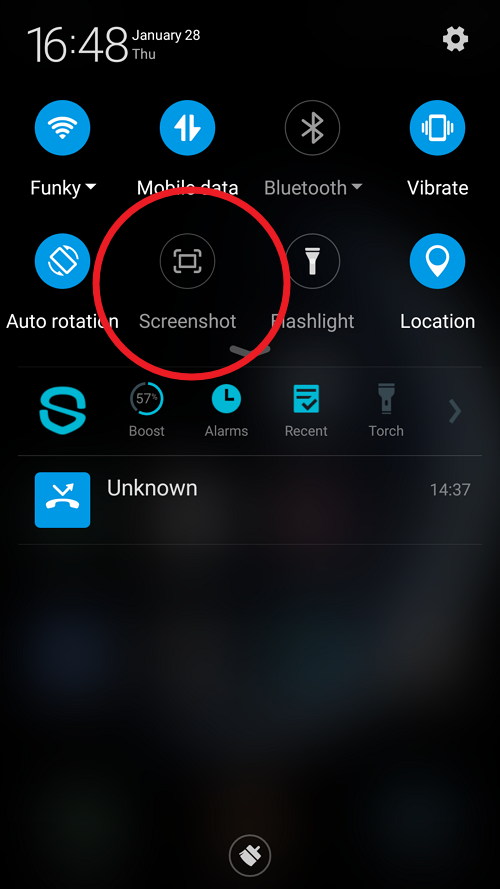 Screenshot button