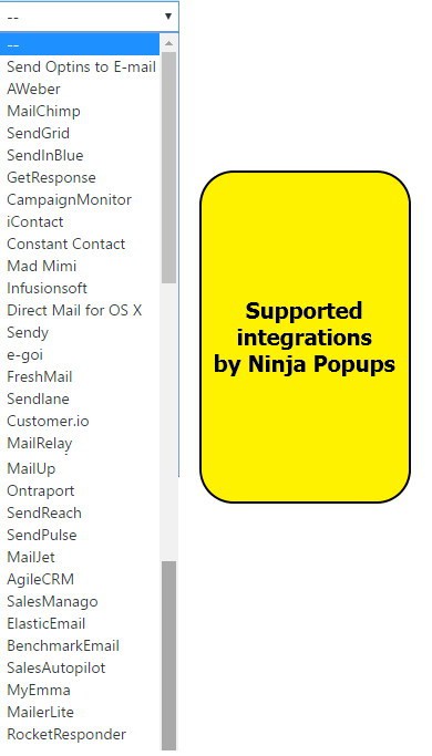 Ninja Popups Integrations